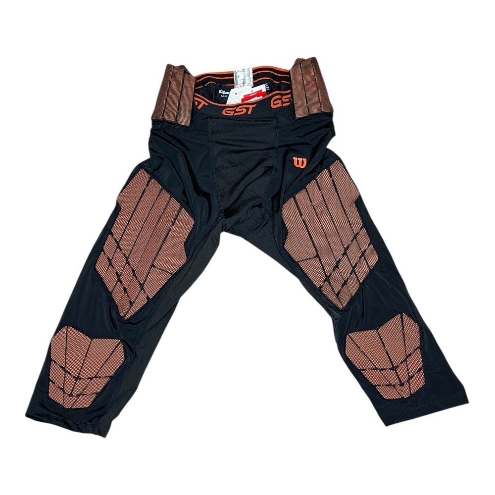 Wilson GST Adult XL Football Padded‎ Girdle Black Orange WTF983700XL NEW